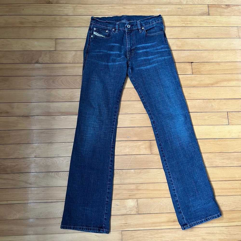 Diesel Mens Ranker Dark Wash Straight Leg Jeans Made In Italy Size 28x32 Blue